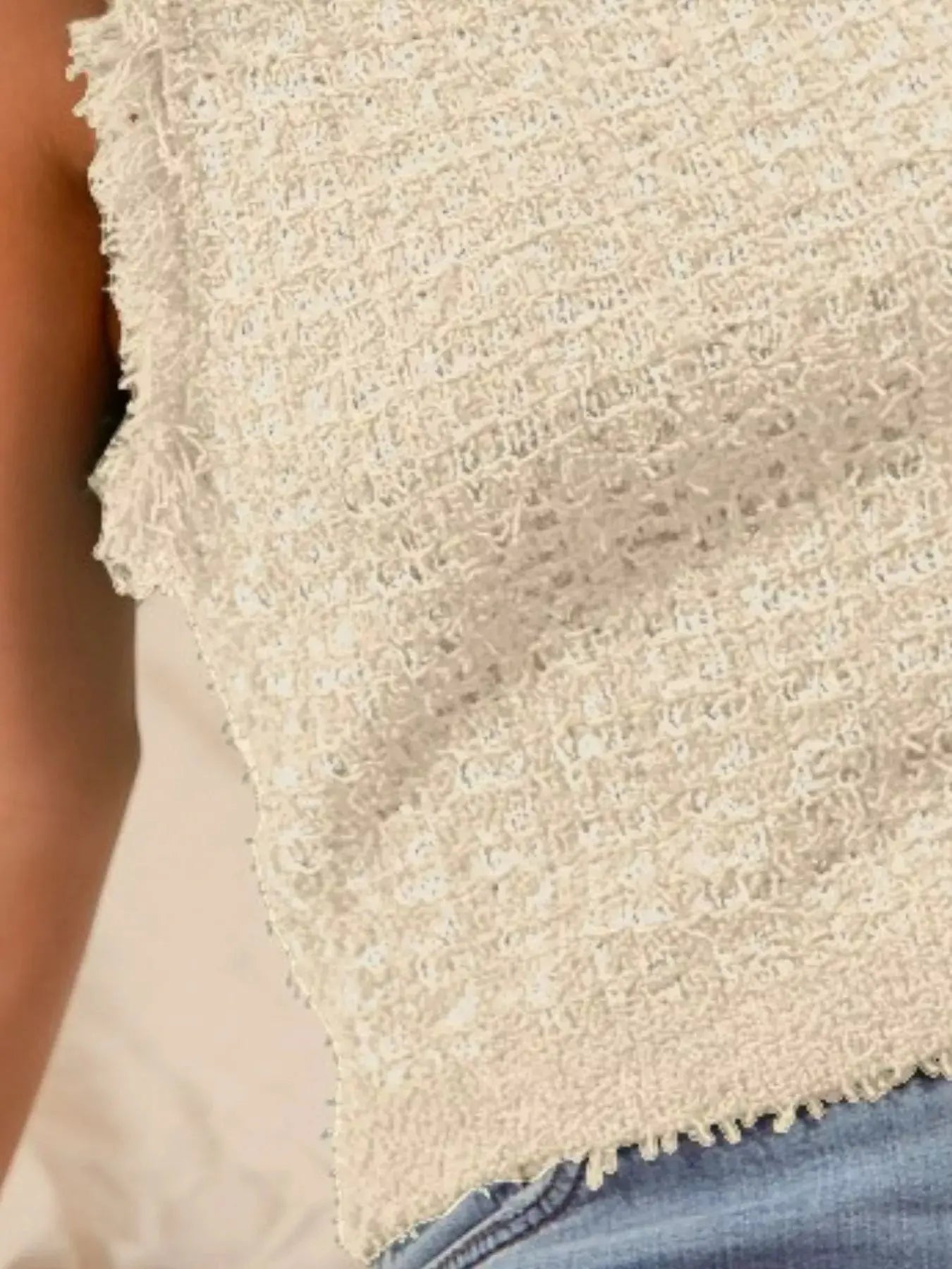 SO ME Tweed Knit Sweater Vest Top – Sweaters | Couture Envy