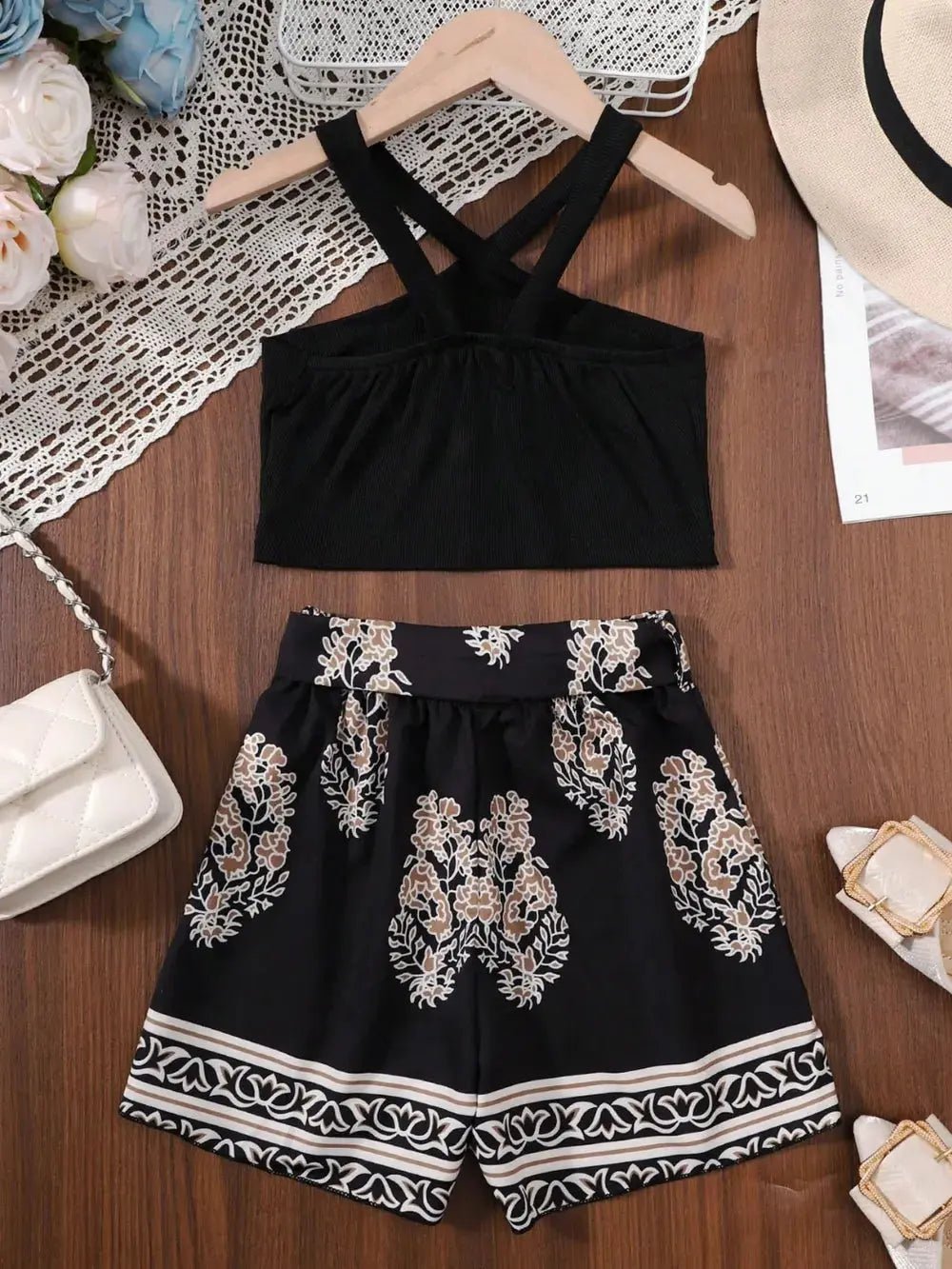 Children's Cami and Printed Pants Set - Couture Envy