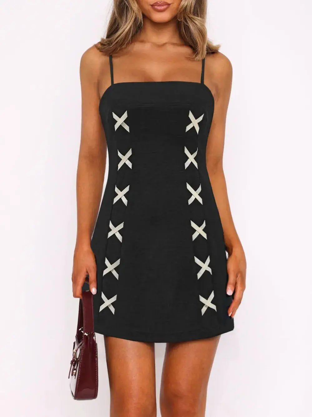 Contrast Mini Cami Dress - Couture Envy