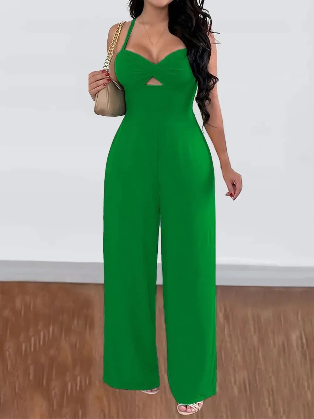 Devine Tie Back Backless Crisscross Jumpsuit - Couture Envy