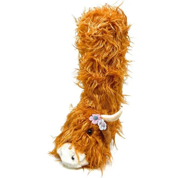 Highland Cattel - Kids' Plush Animal Slipper Socks - Couture Envy