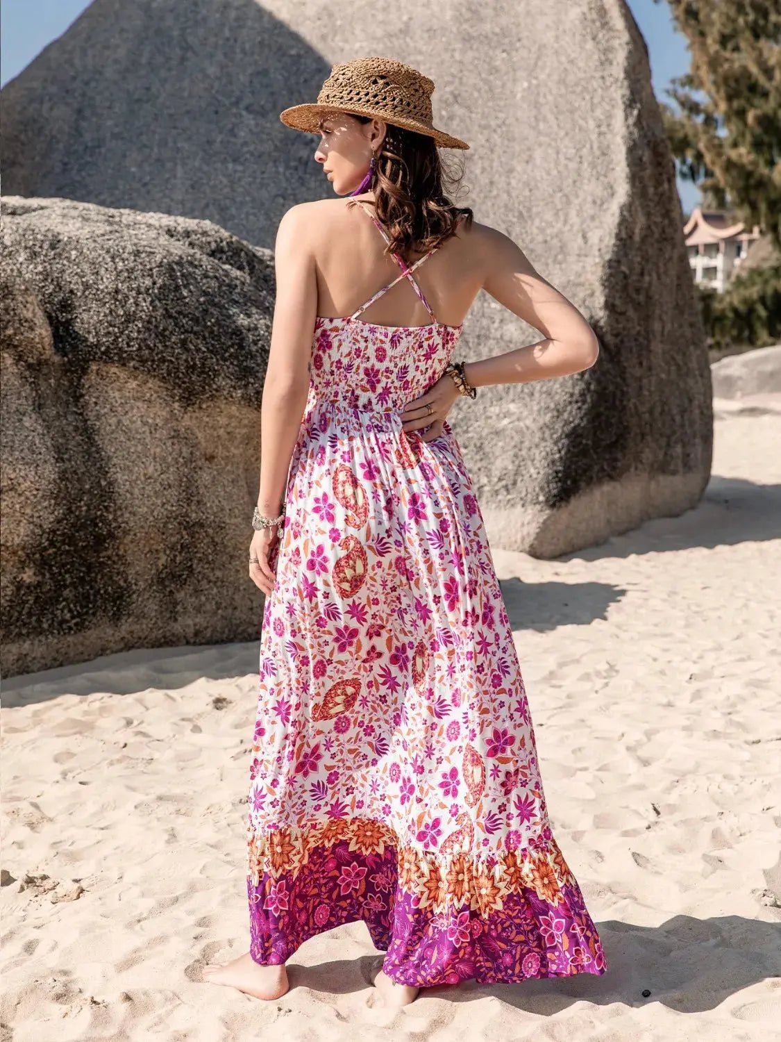 Printed Scoop Neck Cami Dress - Couture Envy