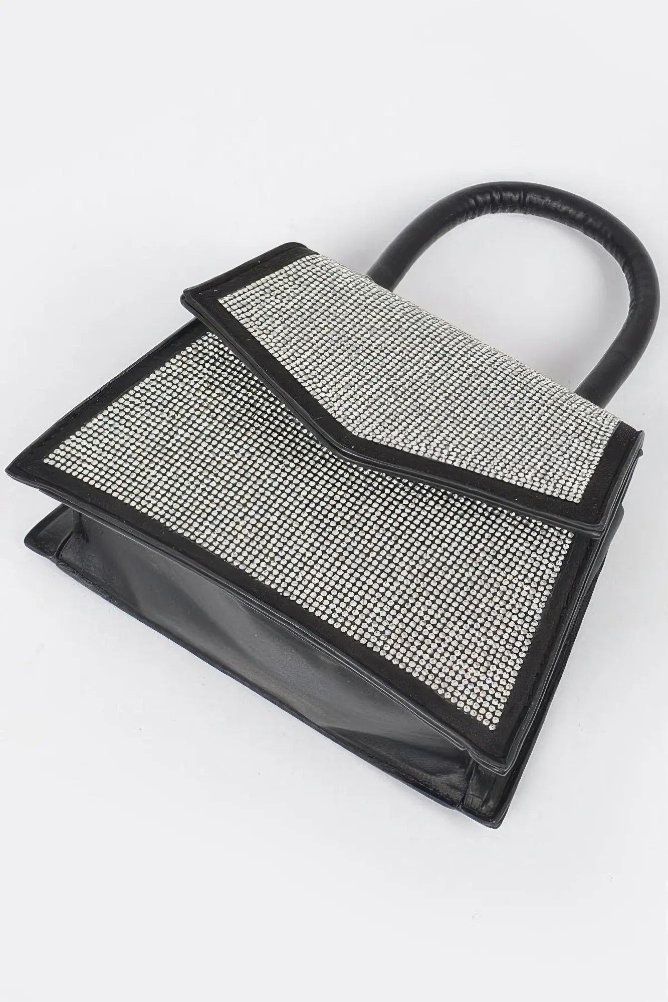 Rhinestone Top Handle Crossbody Bag - Couture Envy