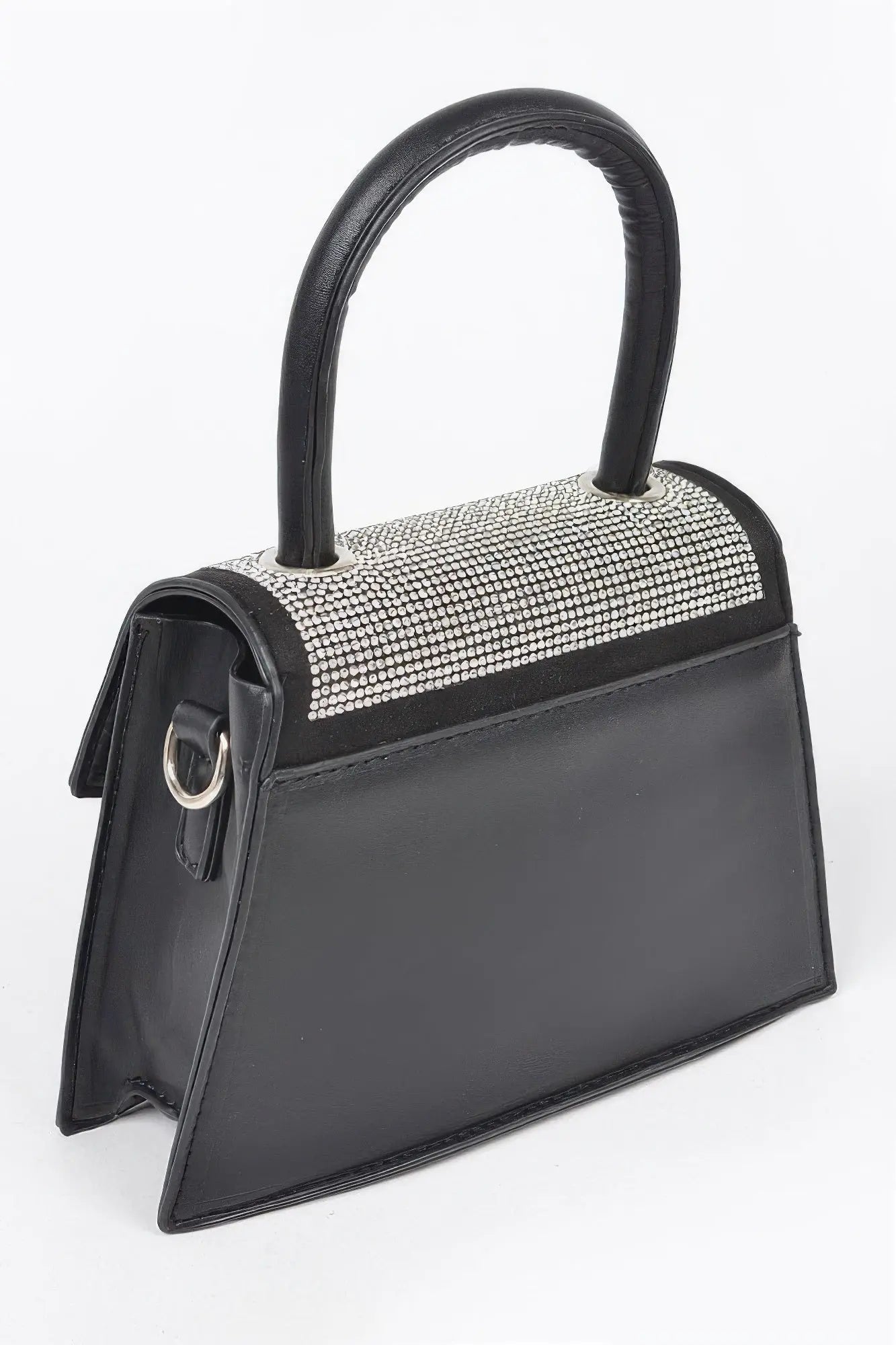 Rhinestone Top Handle Crossbody Bag - Couture Envy