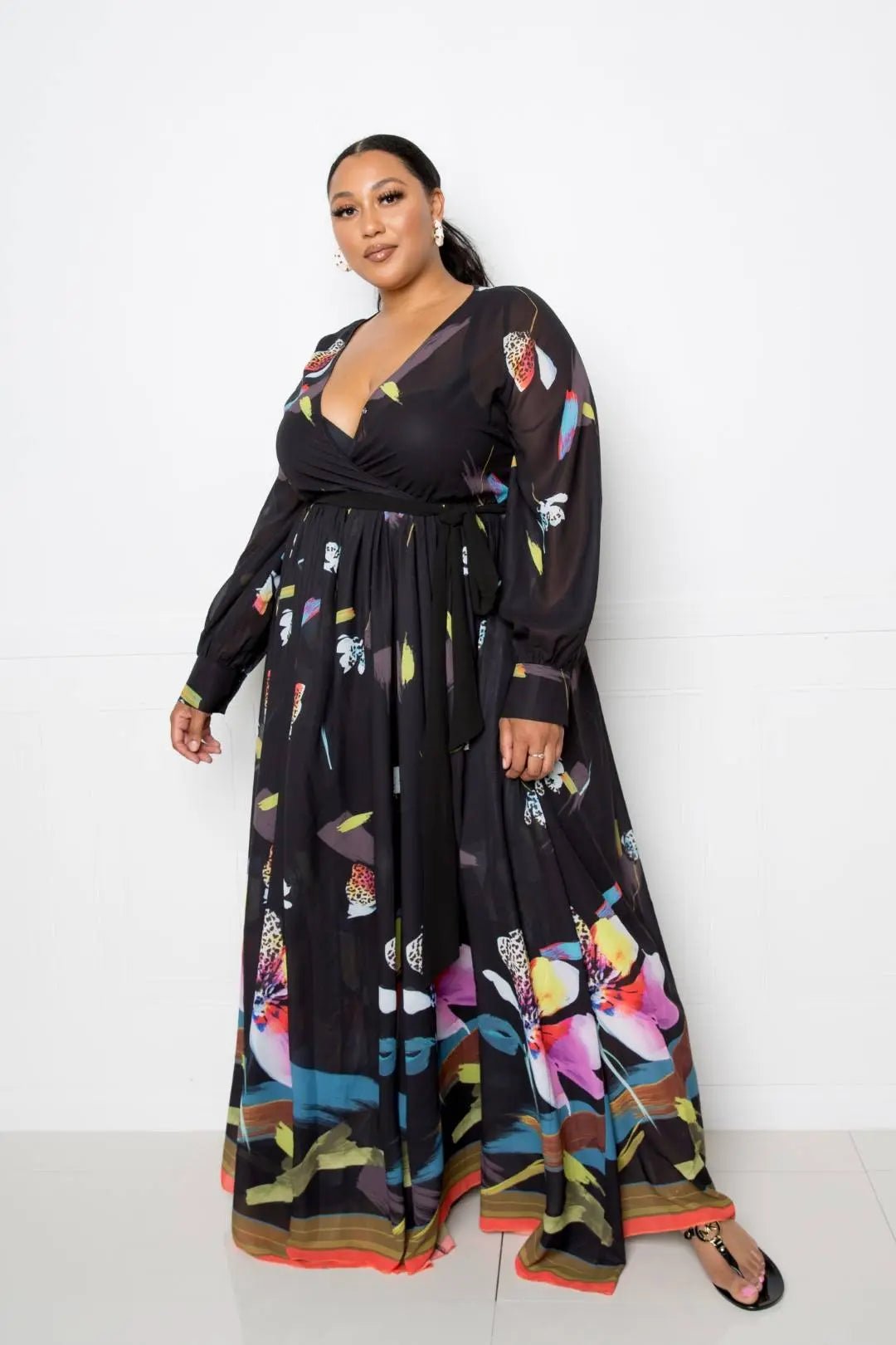 Tropical Print Maxi Dress - Couture Envy