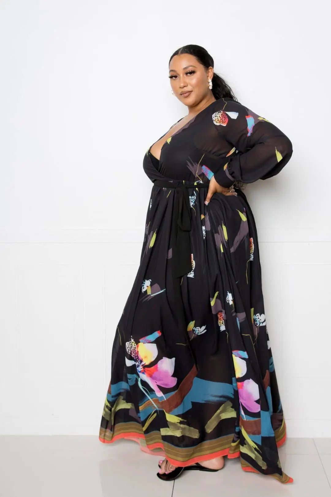 Tropical Print Maxi Dress - Couture Envy