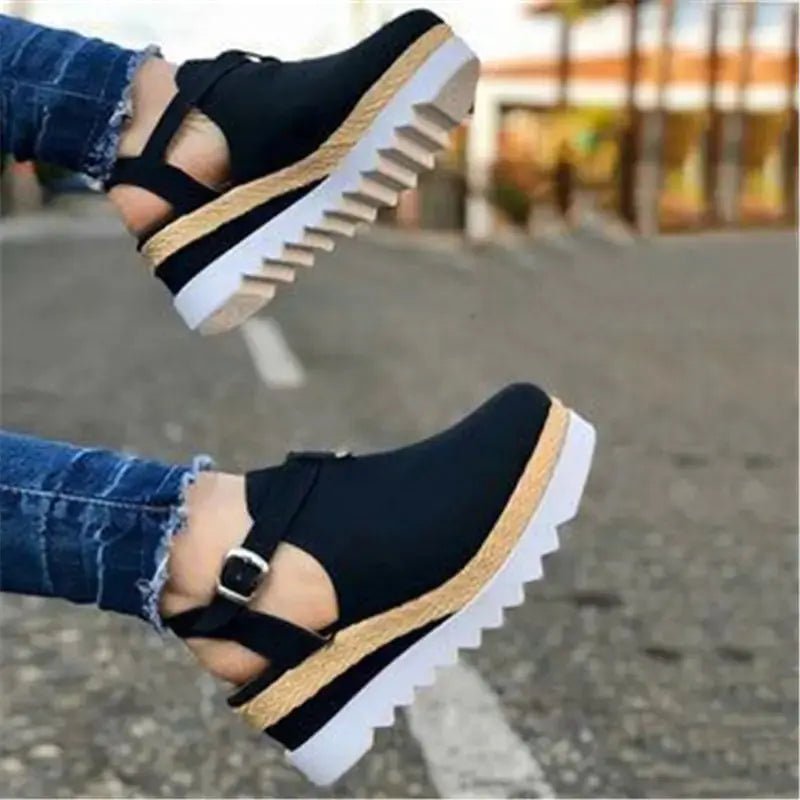 Wedge Heel Platform Women's Shoes - Couture Envy