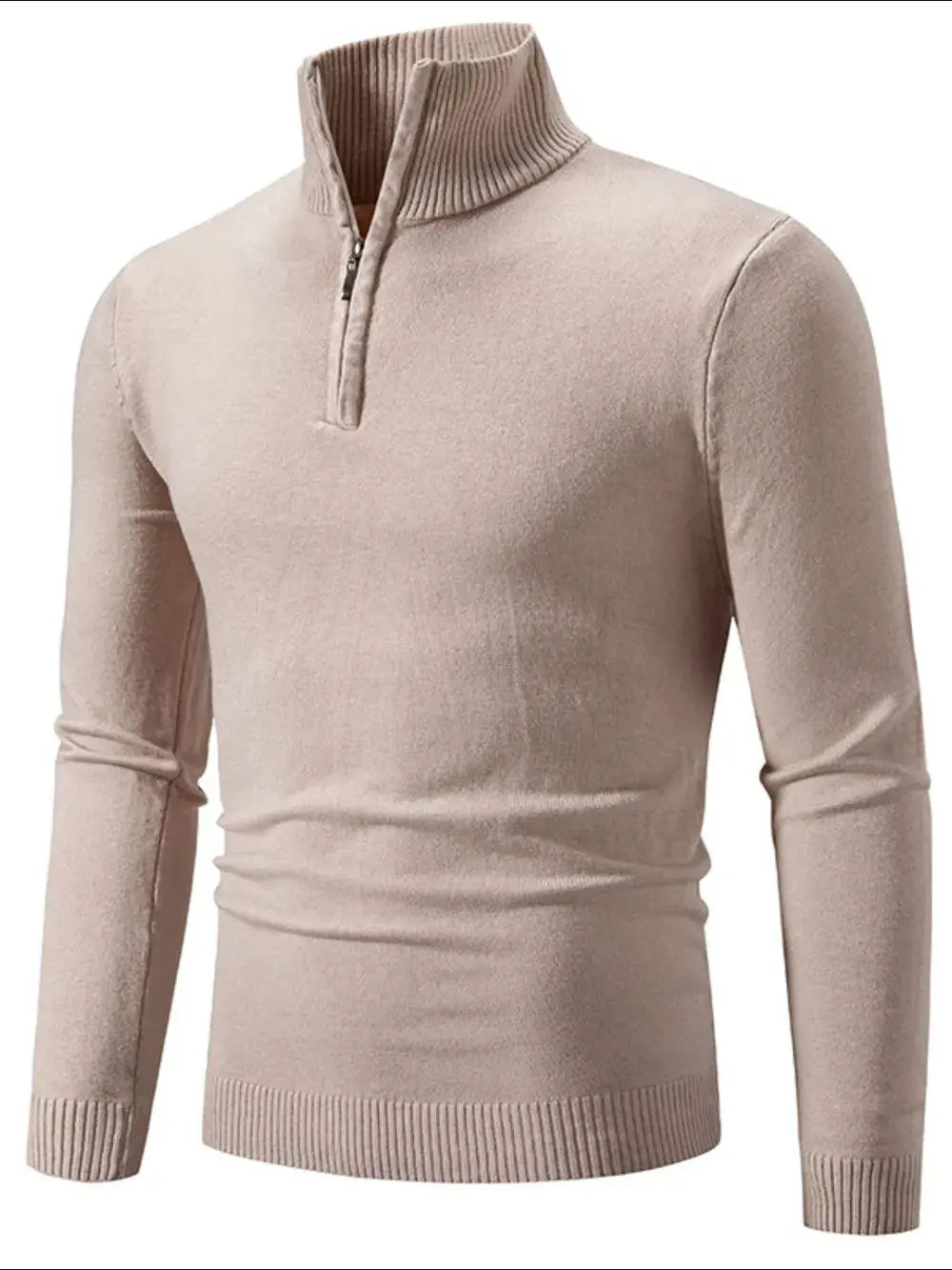 Men's Plus Size Quarter Zip Long Sleeve Sweater – Sweaters | Couture Envy