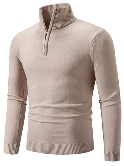 Men's Plus Size Quarter Zip Long Sleeve Sweater – Sweaters | Couture Envy