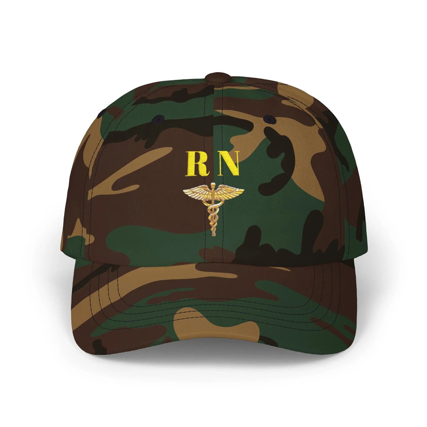 RN Camo Nurse Cap – Stylish Fashion Hat, Gift for Nurses, Military Cap | Couture Envy Printify