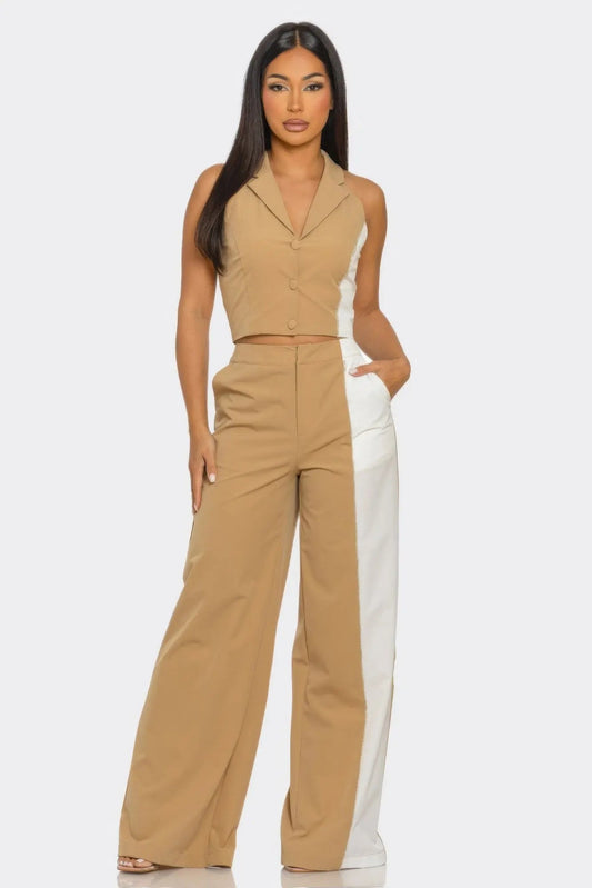 2 Pcs Color Block Set - Couture Envy