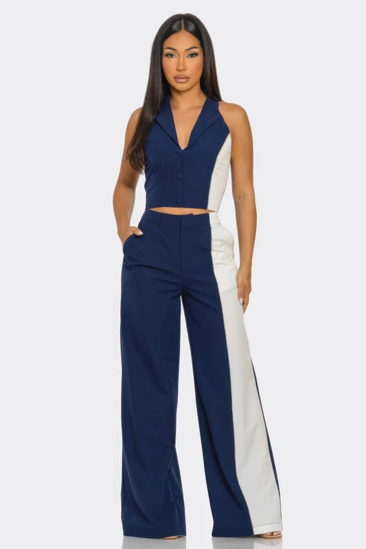 2 Pcs Color Block Set - Couture Envy