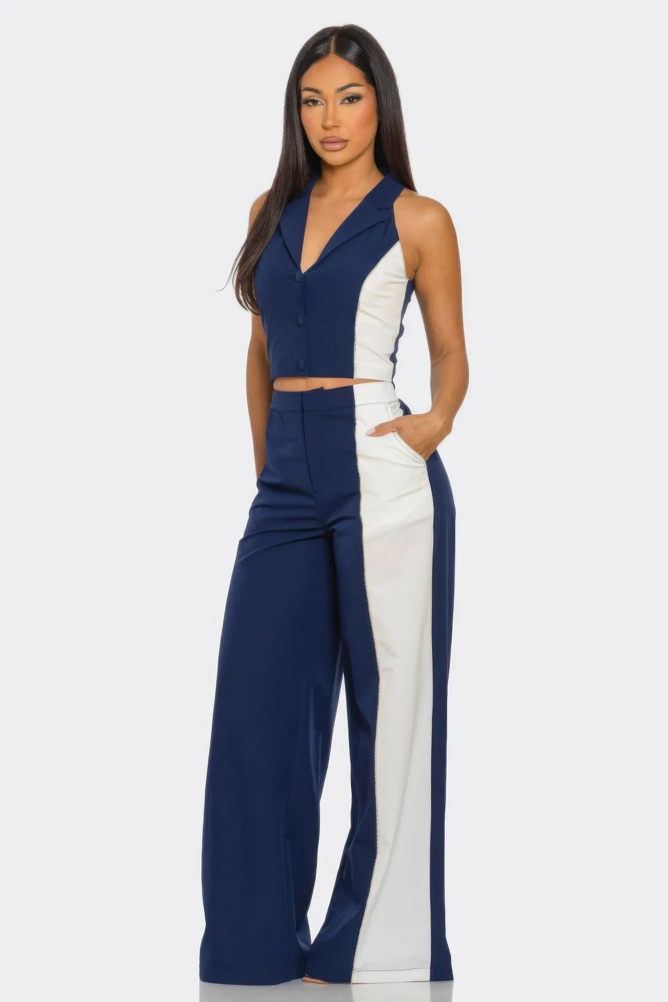 2 Pcs Color Block Set - Couture Envy