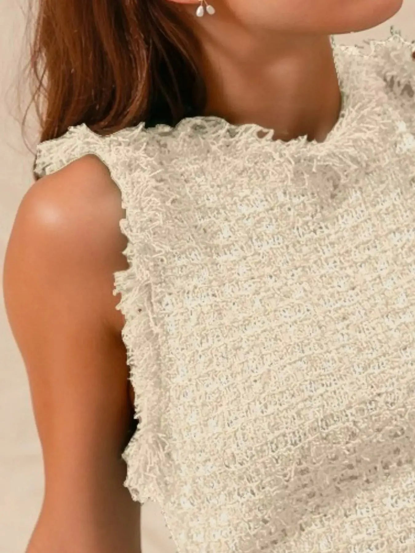 SO ME Tweed Knit Sweater Vest Top – Sweaters | Couture Envy