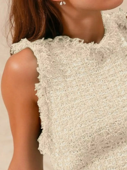 SO ME Tweed Knit Sweater Vest Top – Sweaters | Couture Envy