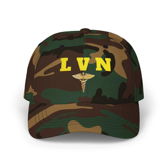 LVN Camo Nurse Cap – Stylish Fashion Hat, Gift for Nurses, Military Cap | Couture Envy Printify