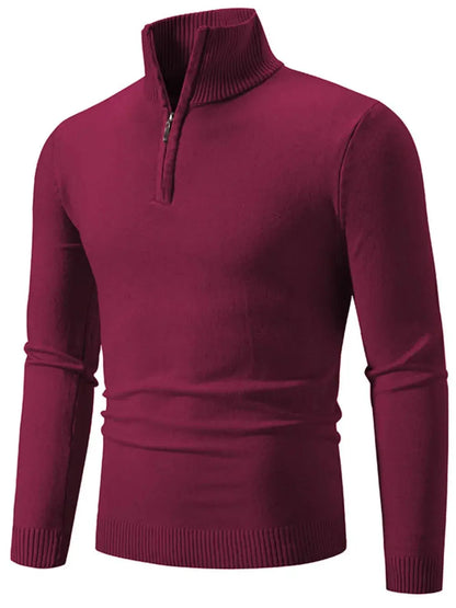 Men's Plus Size Quarter Zip Long Sleeve Sweater – Sweaters | Couture Envy