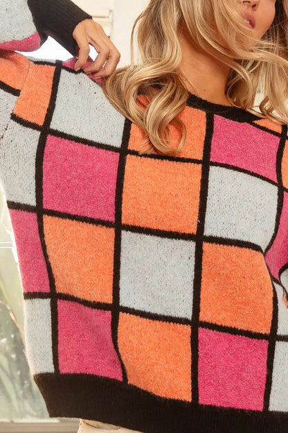 BiBi sweater texture and knit detail close-up