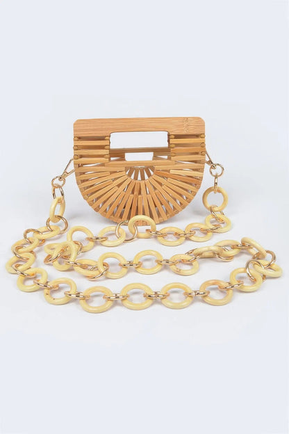 Bamboo Oversized Chain Bag - Couture Envy