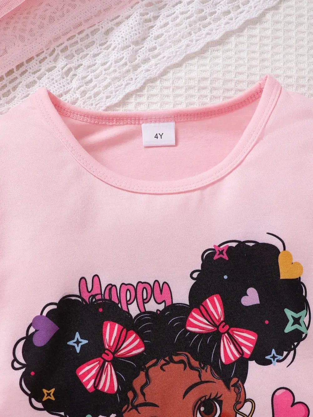 Children's Cartoon Graphic Top and Pants Set - Couture Envy