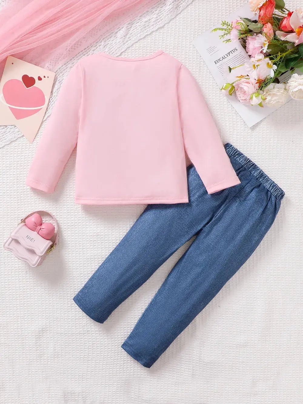 Children's Cartoon Graphic Top and Pants Set - Couture Envy