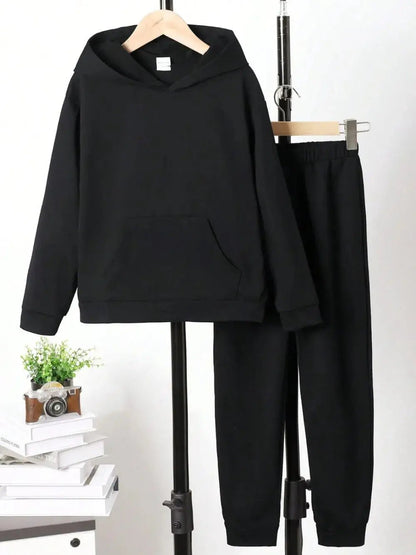 Children's Graphic Long Sleeve Hoodie and Pants Set - Couture Envy