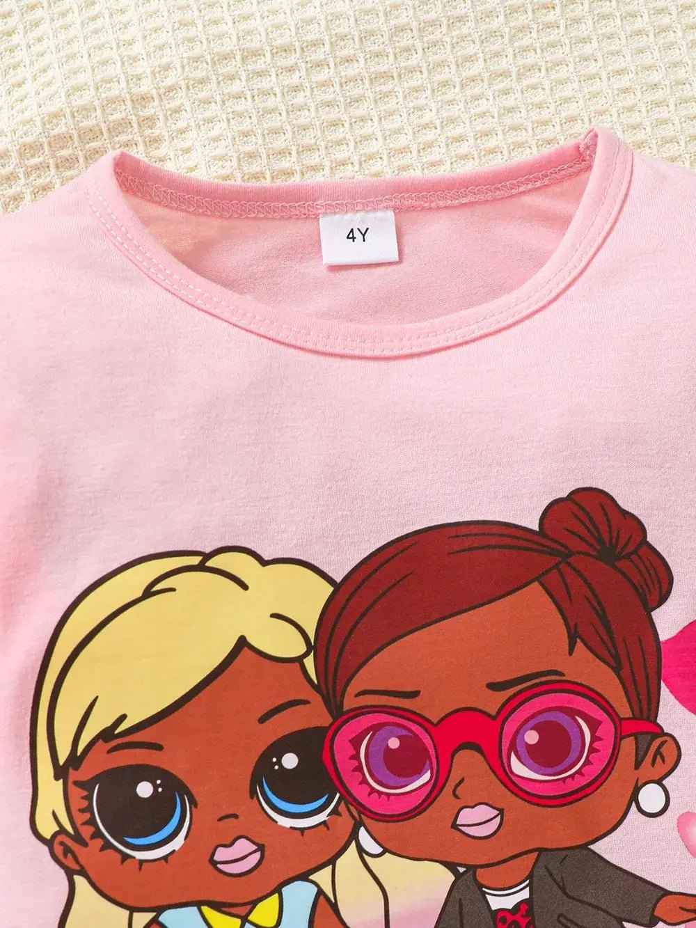 Children's Round Neck Graphic Top and Pants Set - Couture Envy