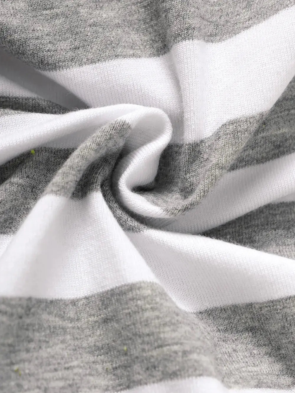 Children's Striped Hooded Bodysuit close up of top material.