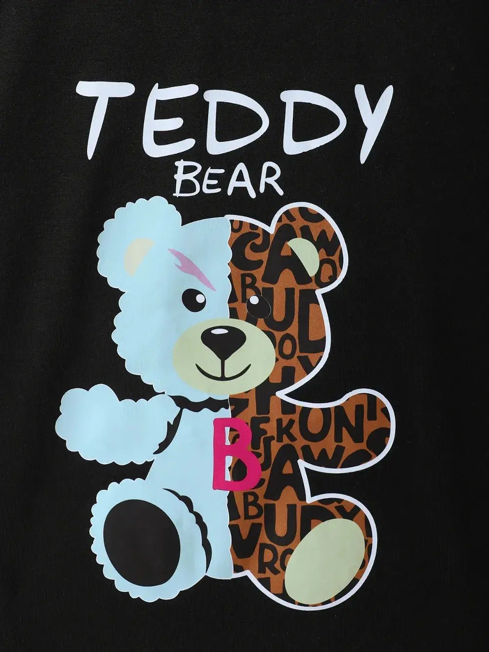 Children's Teddy Bear Round Neck Top and Pants Set - Couture Envy