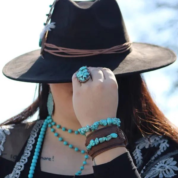 Chunky Turquoise Bracelet - Couture Envy