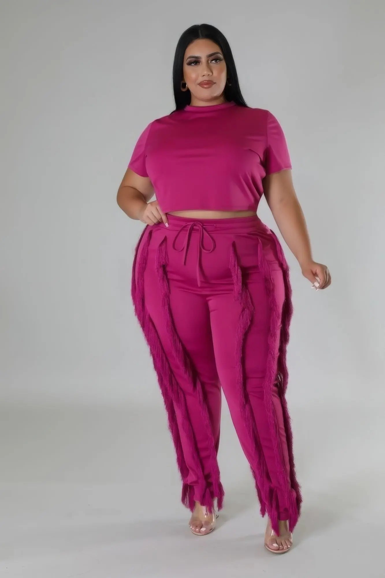 Crop Top Two - piece Set - Couture Envy