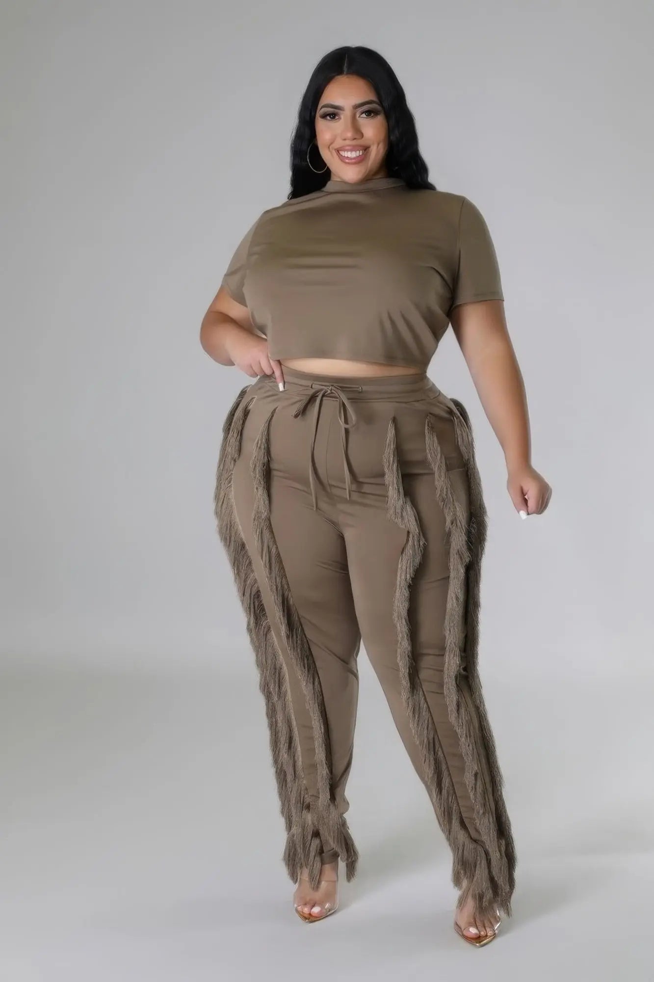 Crop Top Two - piece Set - Couture Envy