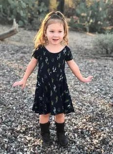 Fashion Kids Girls Dress Cactus Printed Dress - Couture Envy