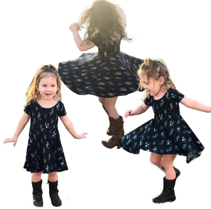 Fashion Kids Girls Dress Cactus Printed Dress - Couture Envy