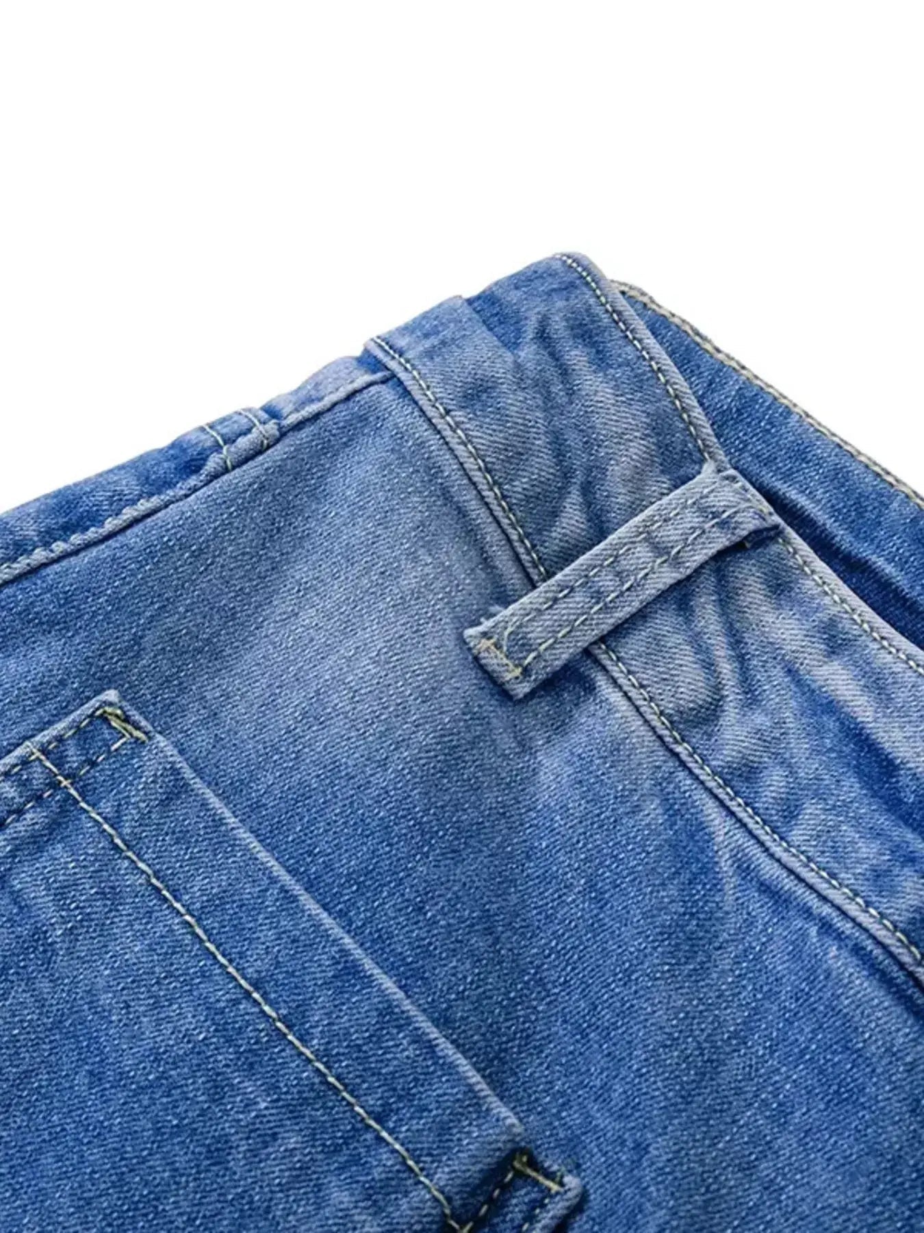 Full Size High Waisted Button - Fly Flare Jeans Plus Size - Couture Envy