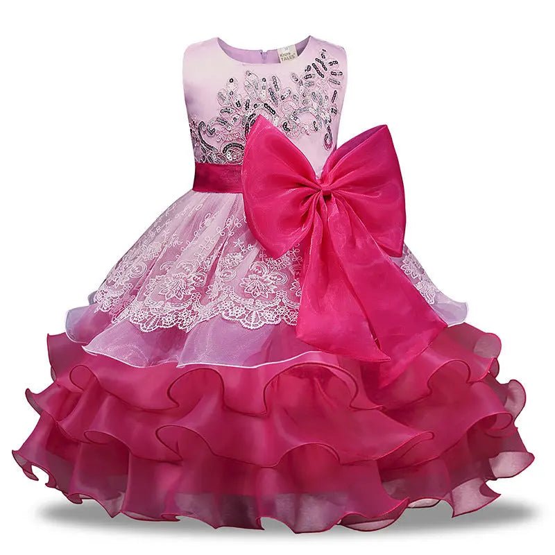 Girls' Sequined Dress Bow Kids Skirt - Couture Envy