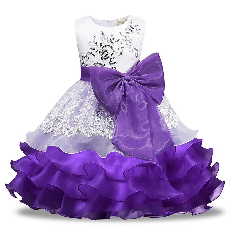 Girls' Sequined Dress Bow Kids Skirt - Couture Envy