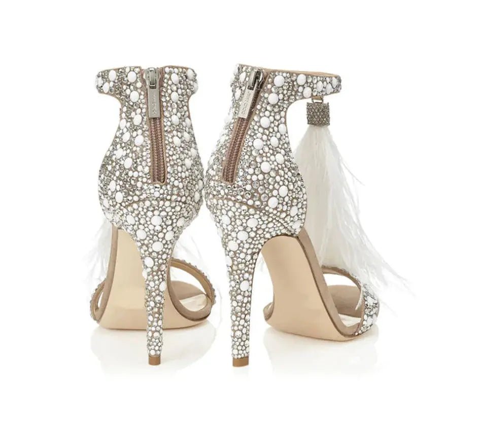 High Heels, Feather Sandals, Tassel Heels - Couture Envy