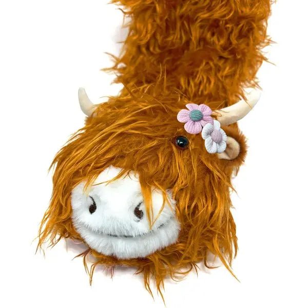 Highland Cattel - Kids' Plush Animal Slipper Socks - Couture Envy