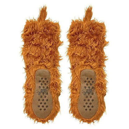 Highland Cattel - Kids' Plush Animal Slipper Socks - Couture Envy