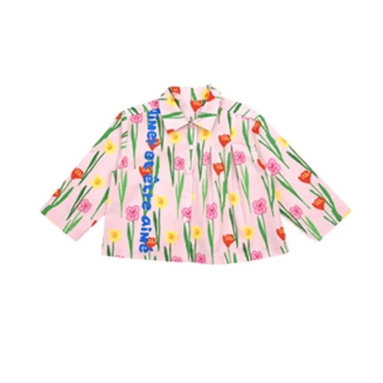 Kids Floral Shirt Dress Denim - Couture Envy