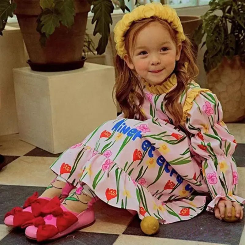 Kids Floral Shirt Dress Denim - Couture Envy