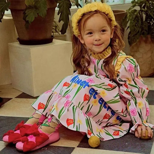 Kids Floral Shirt Dress Denim - Couture Envy