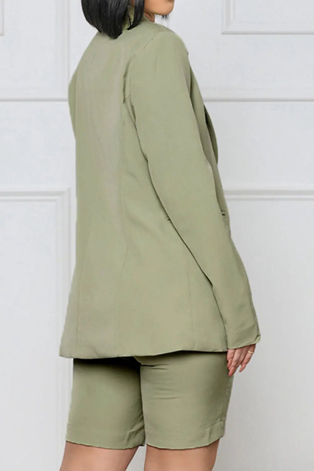 Long Sleeve Blazer and Shorts Set - Couture Envy