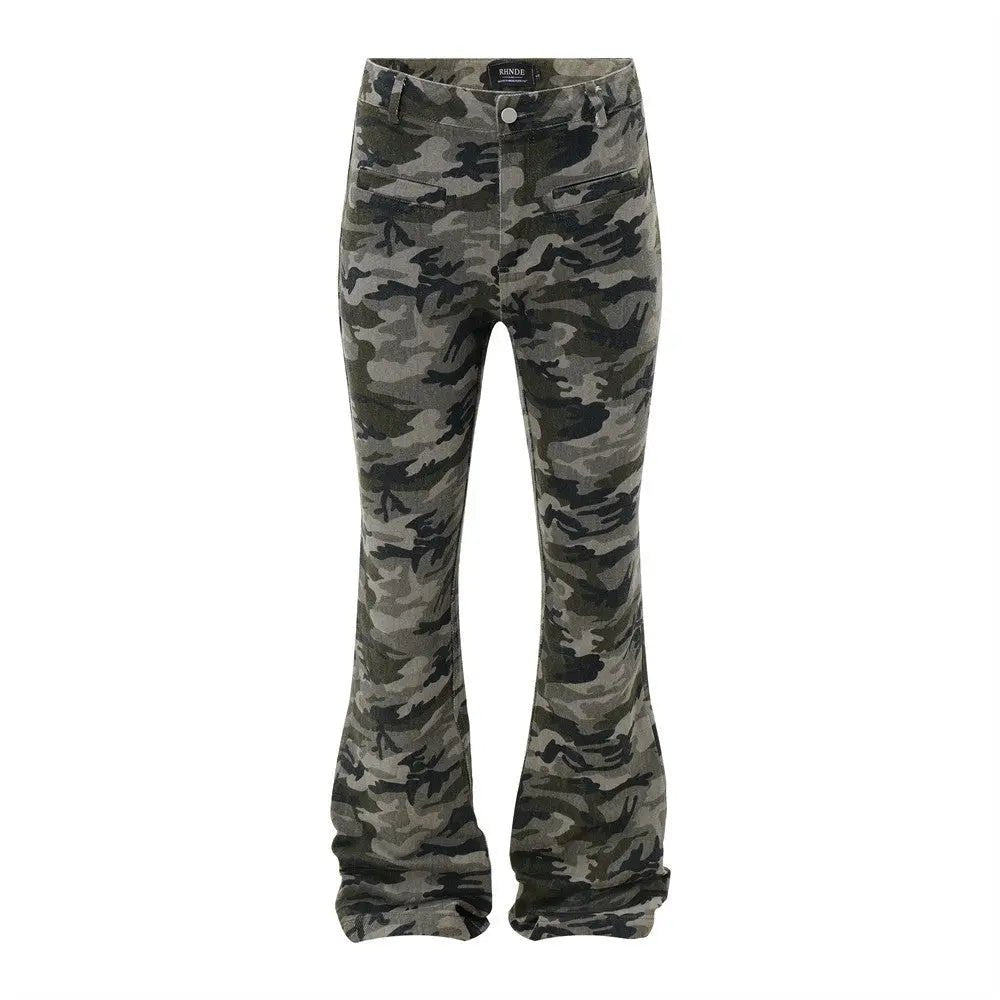 Men American Retro Camouflage Bell - bottom - Couture Envy