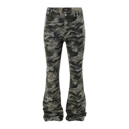 Men American Retro Camouflage Bell - bottom - Couture Envy