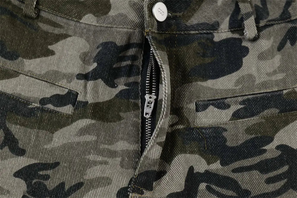 Men American Retro Camouflage Bell - bottom - Couture Envy