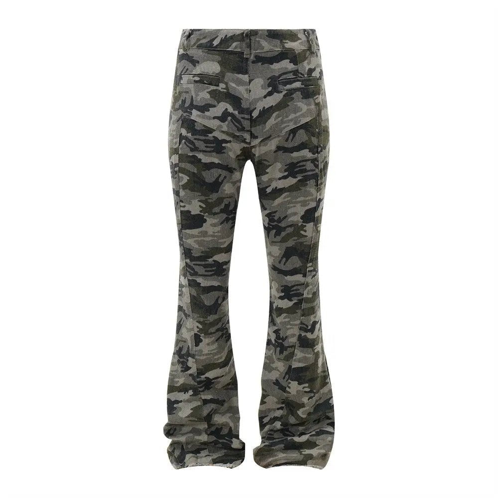 Men American Retro Camouflage Bell - bottom - Couture Envy