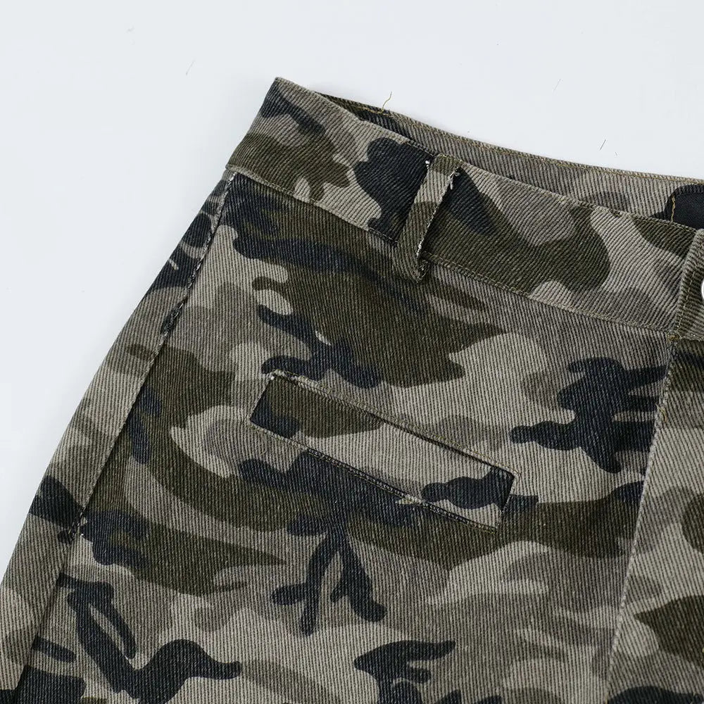 Men American Retro Camouflage Bell - bottom - Couture Envy