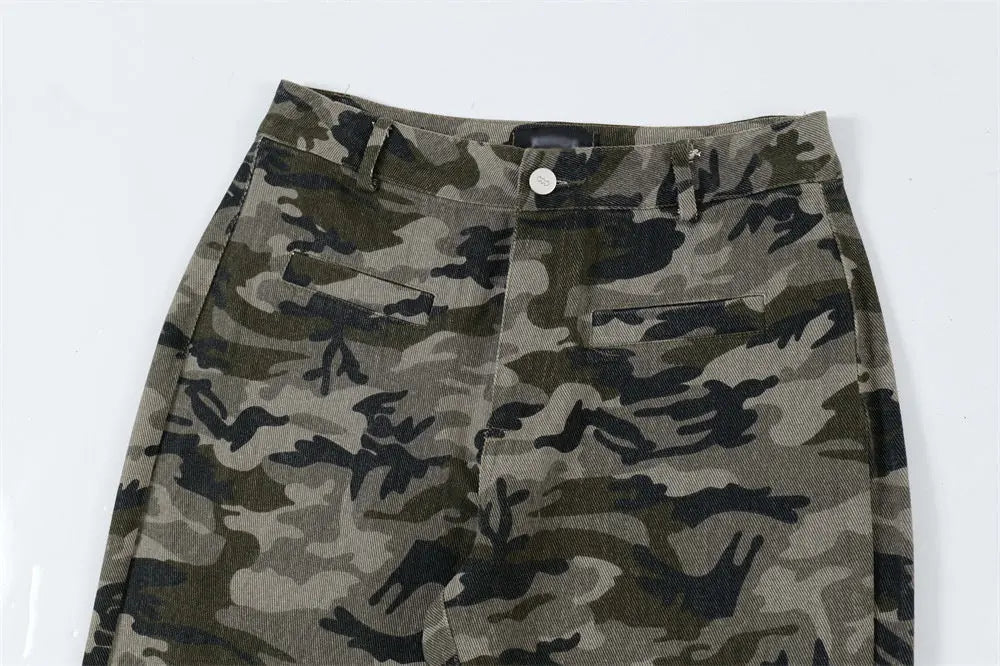 Men American Retro Camouflage Bell - bottom - Couture Envy